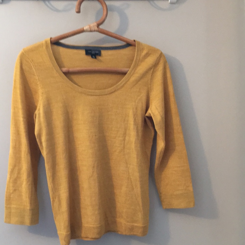3/$15 Limited mustard wool 3/4 length sweater SP